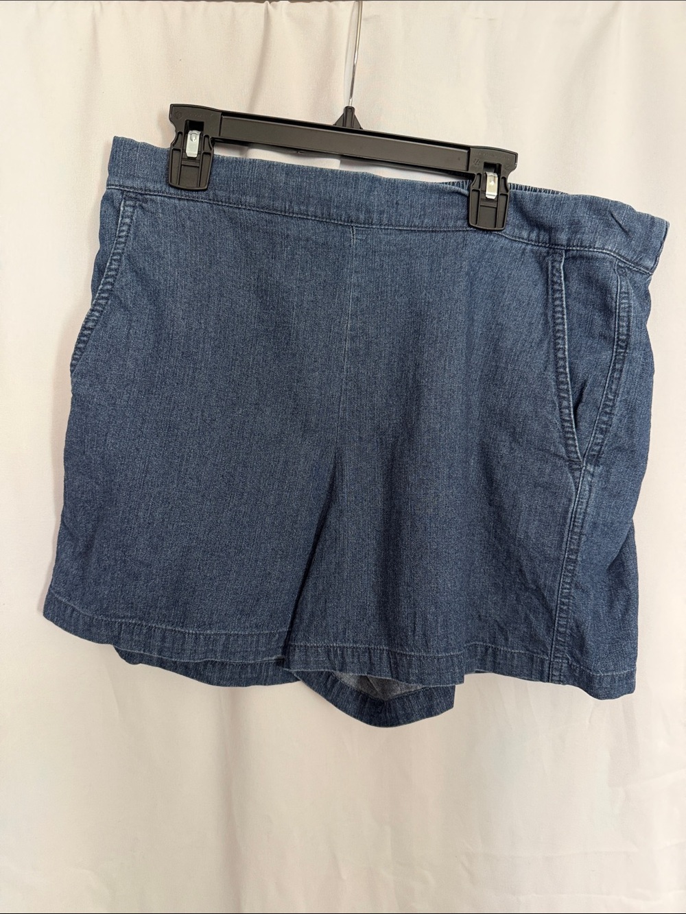 Pull on denim flat front shorts J. Crew Factory